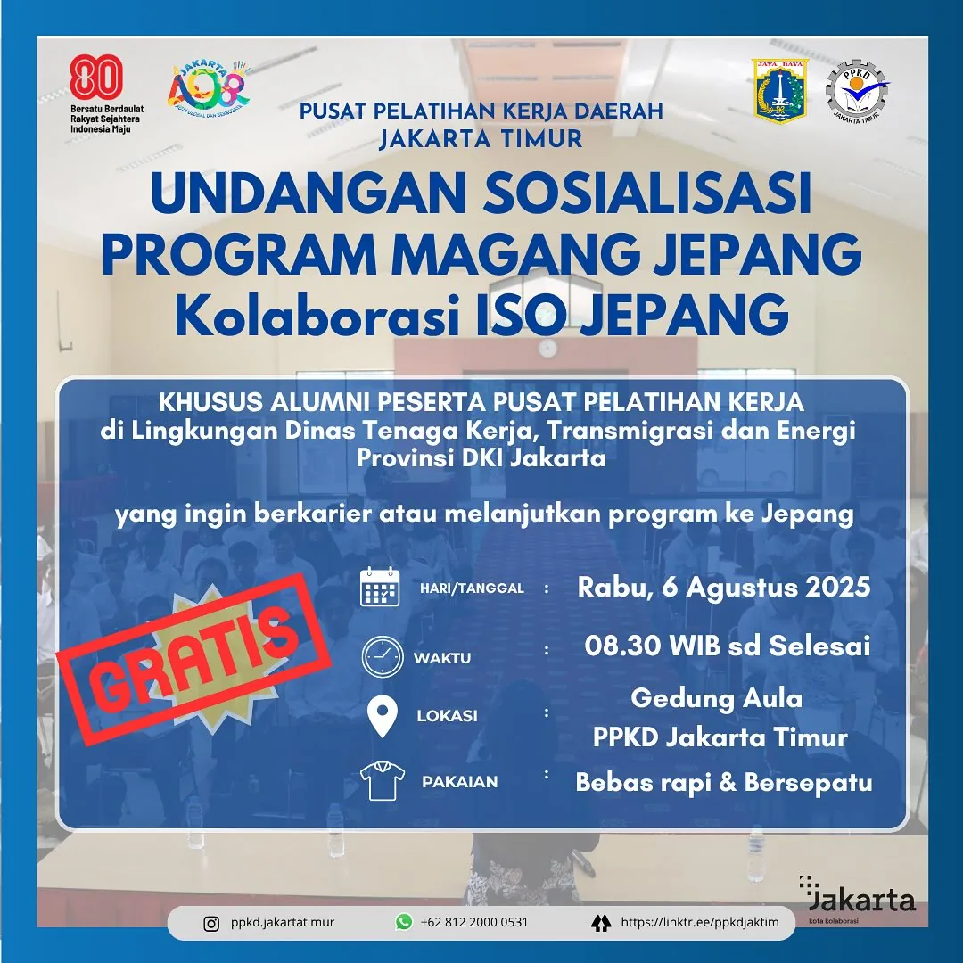 UNDANGAN SOSIALISASI PROGRAM MAGANG JEPANG – PPKD KABUPATEN LEBAK